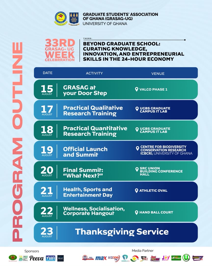 GRASAG week celebration flyer